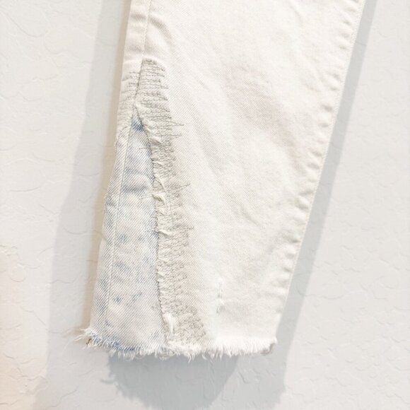 Moussy Vintage Denim MV Burnside Raw Hem Skinny Jeans Designer Luxury White 26 - Picture 6 of 13